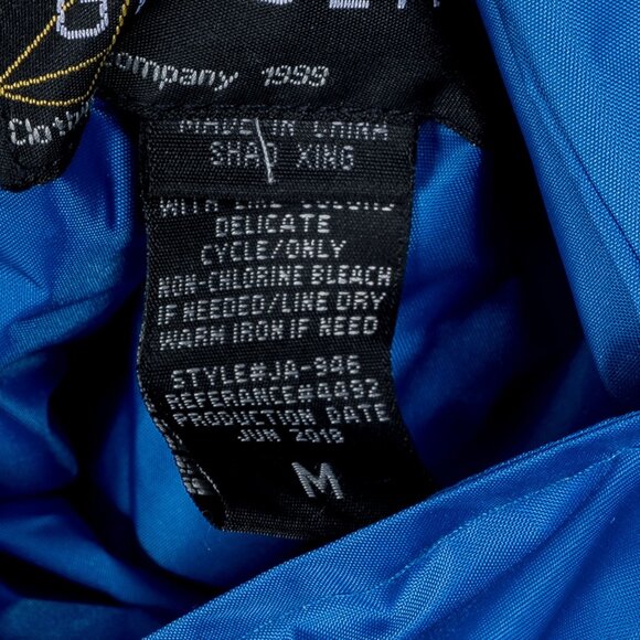 Gioberti Reversible Rain Fleece Jacket M Mens Detachable Hood Zipper Blue Gray - Picture 6 of 9